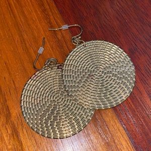 Gold Disc Earrings